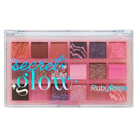 Paleta de Sombras Secret Glow Ruby Rose, Fornecedor de Make - Virtual Make