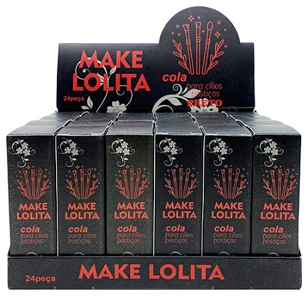 Cola para Cílios Postiços Preta Make Lolita ML602 - Box c/ 24 unid