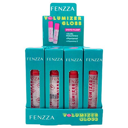 Gloss Labial Efeito Plump Volumizer Fenzza FZ22014 - Box c/ 24 unid