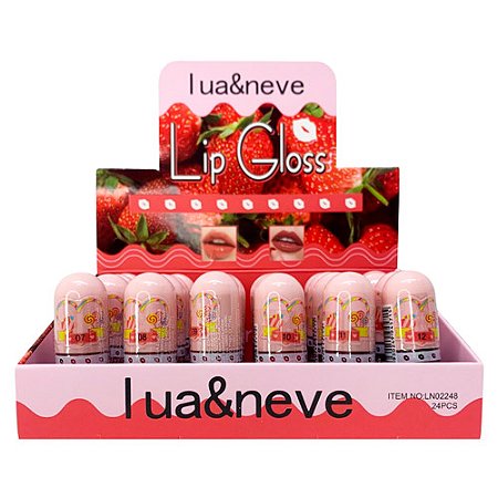 Mini Lip Gloss Lua & Neve LN02248 - Box c/ 24 unid