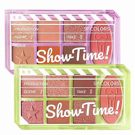 Paleta de Sombras e Blush Show Time! SP Colors SP312 - Kit c/ 04 unid
