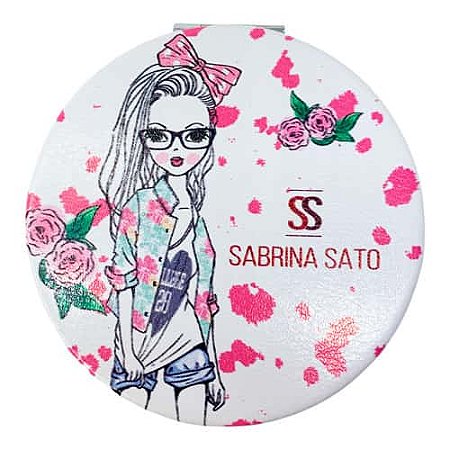 Espelho Portátil de Bolsa Estampado Redondo Sabrina Sato SS-1703