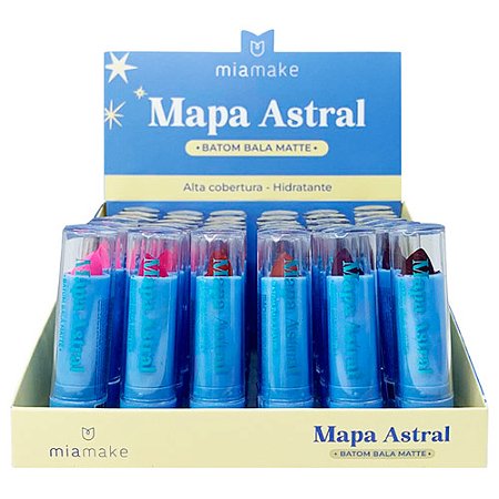 Batom Bastão Matte Mapa Astral Mia Make 362 - Box c/ 36 unid