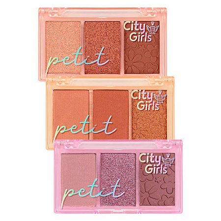 Paleta de Sombras Petit City Girls CG338 - Kit c/ 03 unid