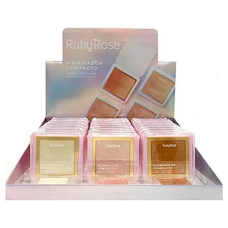 Iluminador Compacto Grupo 02 Ruby Rose HB-859/G2 - Box c/ 24 unid