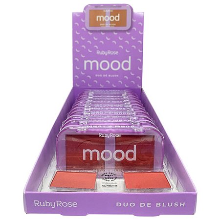 Duo de Blush MB04 Mood Ruby Rose HB-576-4 - Box c/ 12 unid