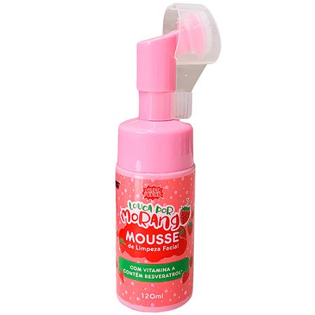 Mousse de Limpeza Facial com Escova Louca por Morango Super Poderes #SP900-01