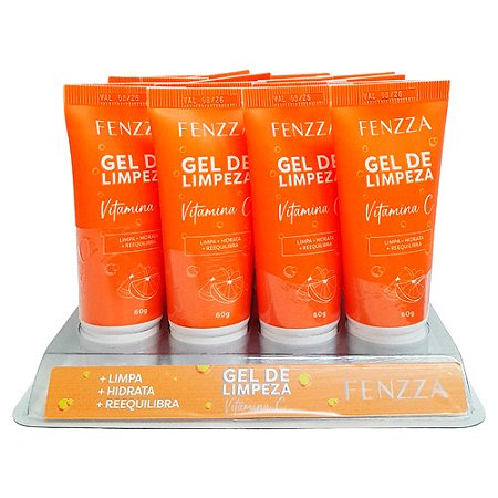 Gel de Limpeza Vitamina C Fenzza FZ26016 - Box c/ 16 unid