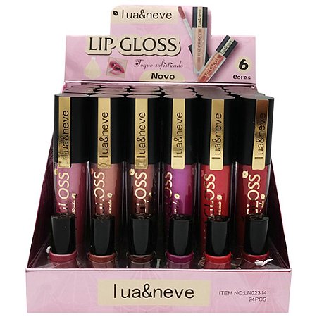 Lip Gloss Toque Sofisticado Lua & Neve LN02314 - Box c/ 24 unid