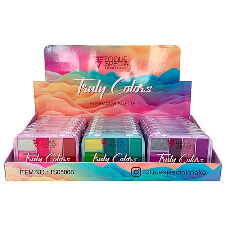 Paleta de Sombras Truly Colors Toque Special TS05008 - Box c/ 24 unid
