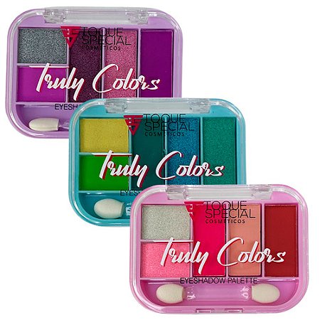 Paleta de Sombras Truly Colors Toque Special TS05008 - Kit c/ 03 unid