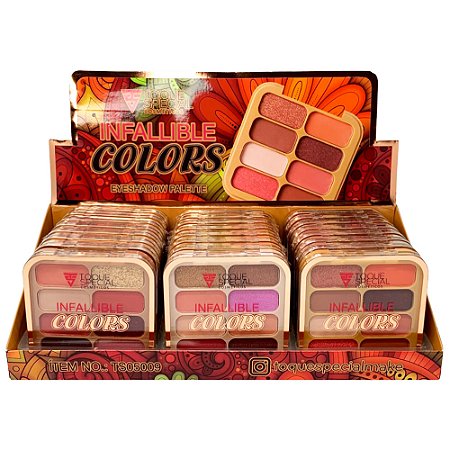 Paleta de Sombras Infallible Colors Toque Special TS05009 - Box c/ 24 unid