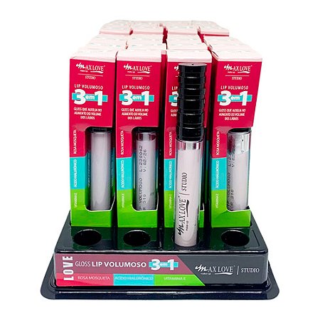 Gloss Lip Volumoso 3 em 1 Cor 310 Max Love - Box c/ 32 unid