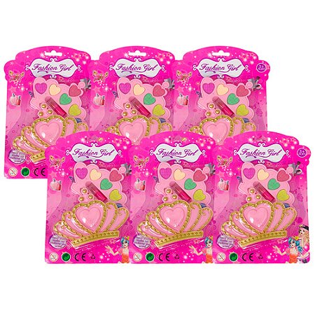 Brinquedo Infantil Kit Maquiagem para Boneca Fashion Girl WZ151463 - Kit c/ 06 unid
