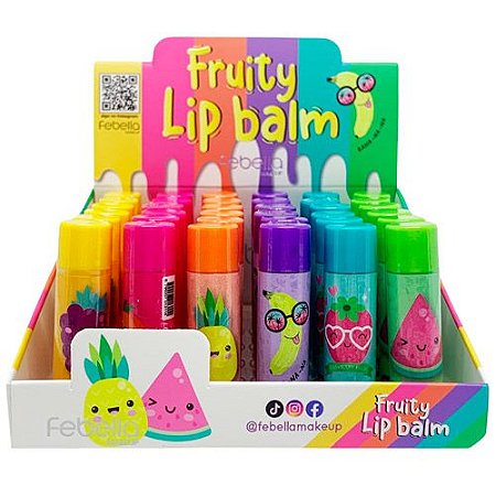 Lip Balm Fruity Febella LB7013 - Box c/ 36 unid