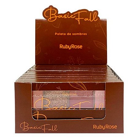 Paleta de Sombras Basic Fall Ruby Rose HB-F527 - Box c/ 12 unid