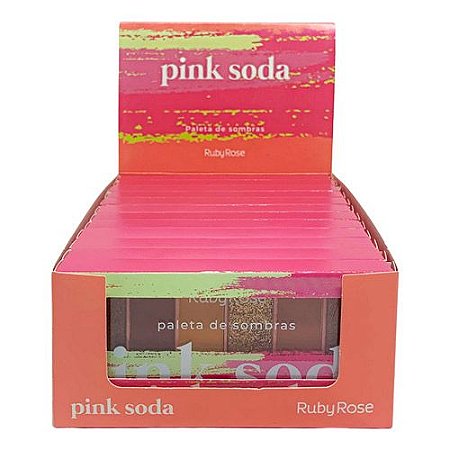Paleta de Sombras Pink Soda Ruby Rose HB-F530 - Box c/ 12 unid