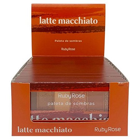 Paleta de Sombras Latte Macchiato Ruby Rose HB-F531 - Box c/ 12 unid