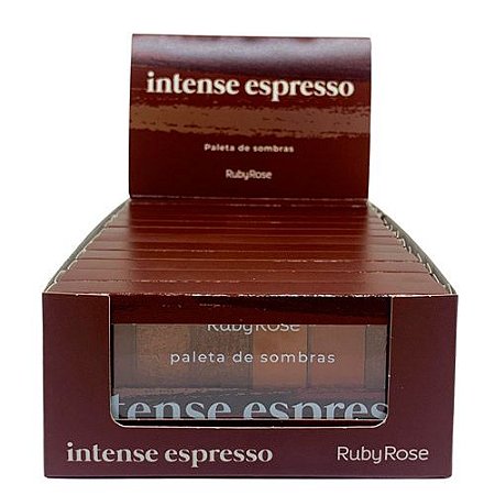 Paleta de Sombras Intense Espresso Ruby Rose HB-F532 - Box c/ 12 unid