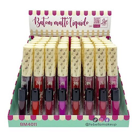 Batom Líquido Lip Matte Febella BM4011 - Box c/ 48 unid