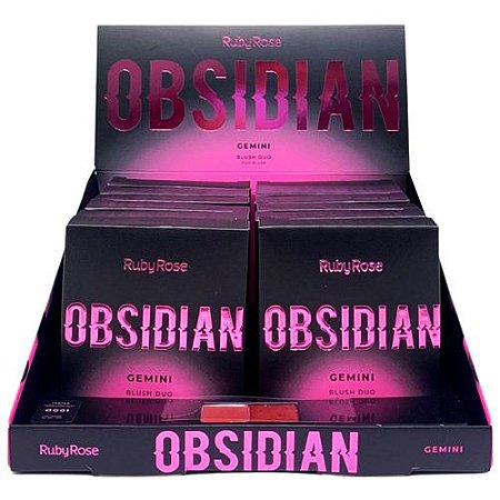 Blush Duo Gemini OG01 Obsidian Ruby Rose HB-1000-1 - Box c/ 12 unid