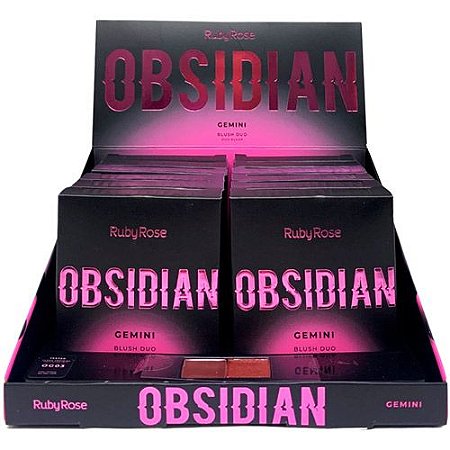 Blush Duo Gemini OG03 Obsidian Ruby Rose HB-1000-3 - Box c/ 12 unid