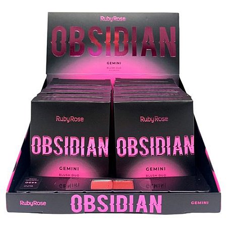 Blush Duo Gemini OG04 Obsidian Ruby Rose HB-1000-4 - Box c/ 12 unid