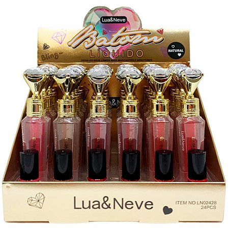 Batom Líquido Natural Lua & Neve LN02428 - Box c/ 24 unid