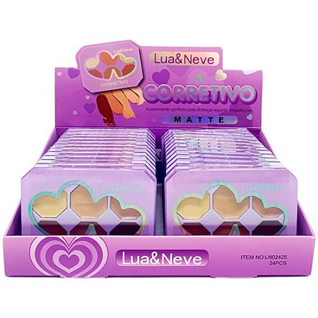 Paleta de Corretivo Matte Lua & Neve LN02425 - Box c/ 24 unid