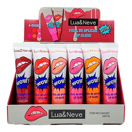 Lip Gloss Peel Off Wow! Lua & Neve LN02291 - Box c/ 24 unid