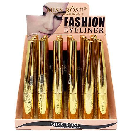 Delineador Líquido Golden Miss Rôse 7402-017H24 - Box c/ 24 unid