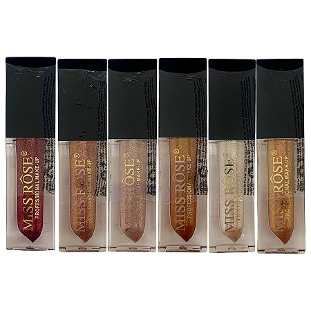 Lip Gloss Shinny Gloss II Miss Rôse 7701-006Z24 - Kit c/ 06 unid