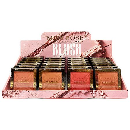 Blush Compacto Miss Rôse 7004-081BX24 - Box c/ 24 unid