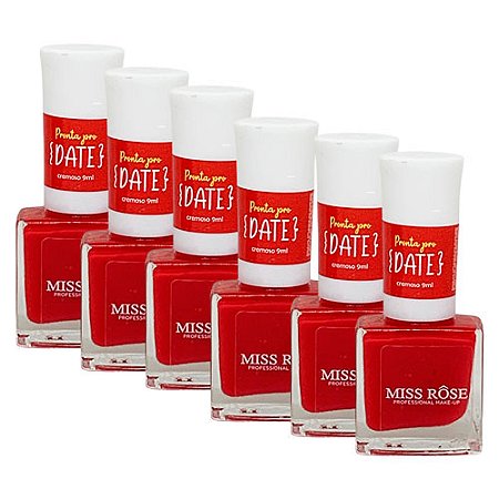 Esmalte Coleção Mood Pronta Pro Date Miss Rôse MR068-14 - Box c/ 06 unid