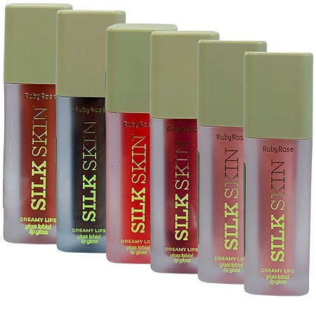 Gloss Labial Dreamy Lips Silk Skin Ruby Rose HB-F7200 - Kit c/ 06 unid