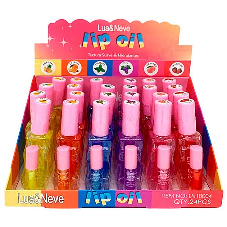 Lip Oil Suave e Hidratante Lua & Neve LN10004 - Box c/ 24 unid
