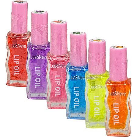 Lip Oil Suave e Hidratante Lua & Neve LN10004 - Kit c/ 06 unid