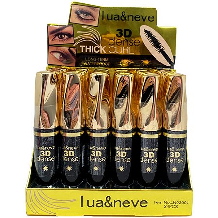 Máscara para Cílios 3D Dense Thick Curl Lua & Neve LN02004 - Box c/ 24 unid