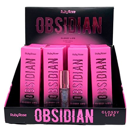 Gloss Labial Glossy Lips Sunstone Obsidian Ruby Rose HB-7200-2 - Box c/ 12 unid