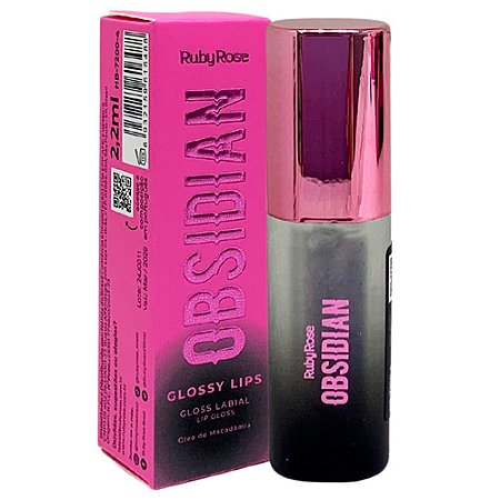 Gloss Labial Glossy Lips Moonstone Obsidian Ruby Rose HB-7200-4