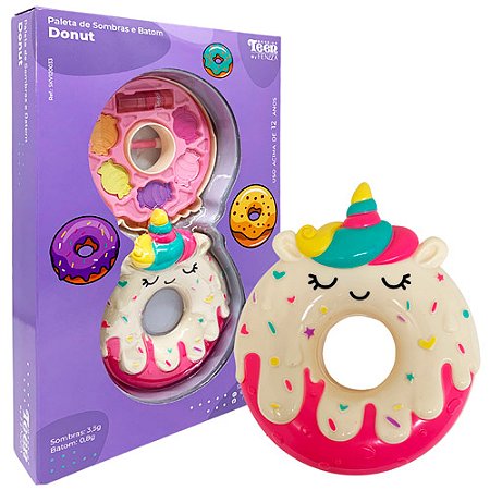 Paleta de Sombras e Batom Infantil Teen Donut Fenzza SKV120033