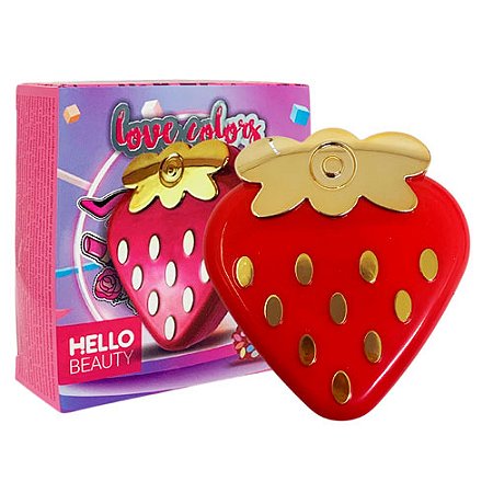 Kit de Maquiagem Teen Morango Love Colors Hello Beauty HB-646