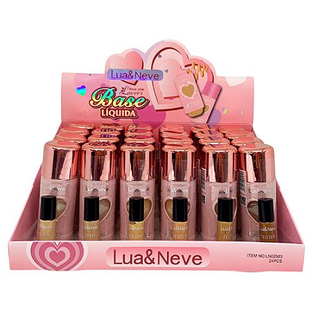 Base Líquida Love You Lovers Lua & Neve LN02503 - Box c/ 24 unid