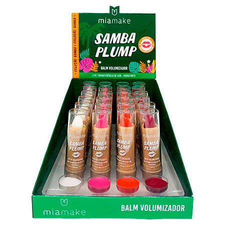 Balm Volumizador Samba Plump Mia Make 481 - Box c/ 24 unid