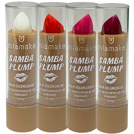 Balm Volumizador Samba Plump Mia Make 481 - Kit c/ 04 unid