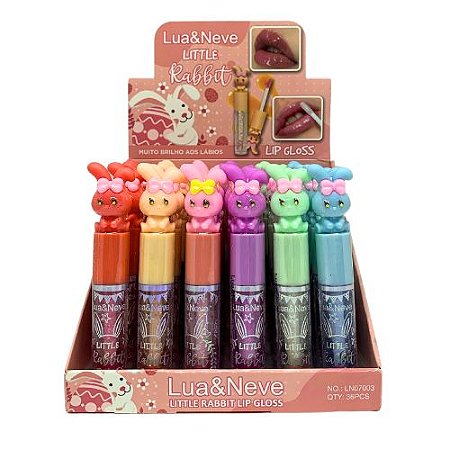 Lip Gloss Little Rabbit Lua & Neve LN07003 - Box c/ 36 unid