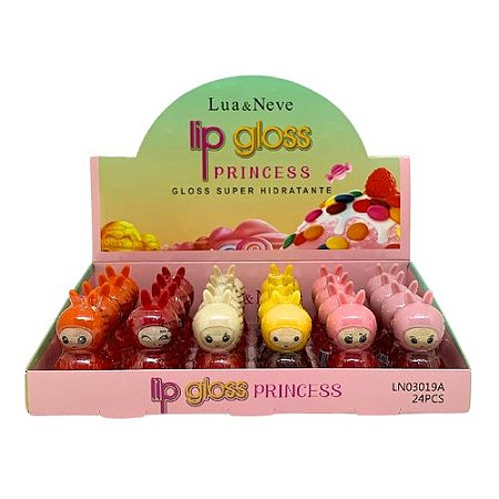 Lip Gloss Princess Lua & Neve LN03019A - Box c/  24 unid