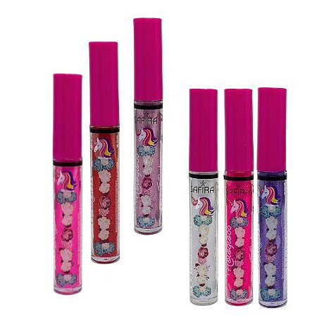 Gloss Labial Fantasy Dreams Hologloss Linha Teen Safira - Kit c/ 06 unid