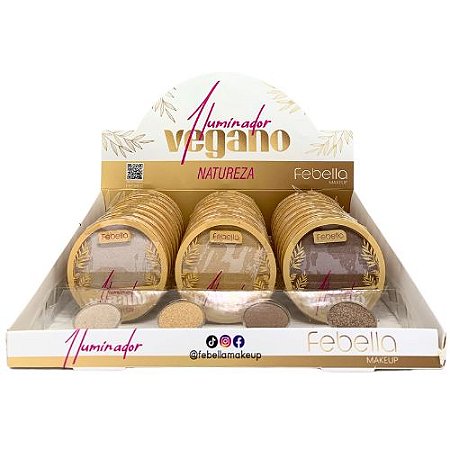 Iluminador Vegano Natureza Febella LF5016 - Box c/ 24 unid