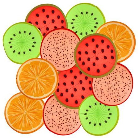 Esponja para Maquiagem Frutas Mandala FP-585 - Pcte c/ 12 unid